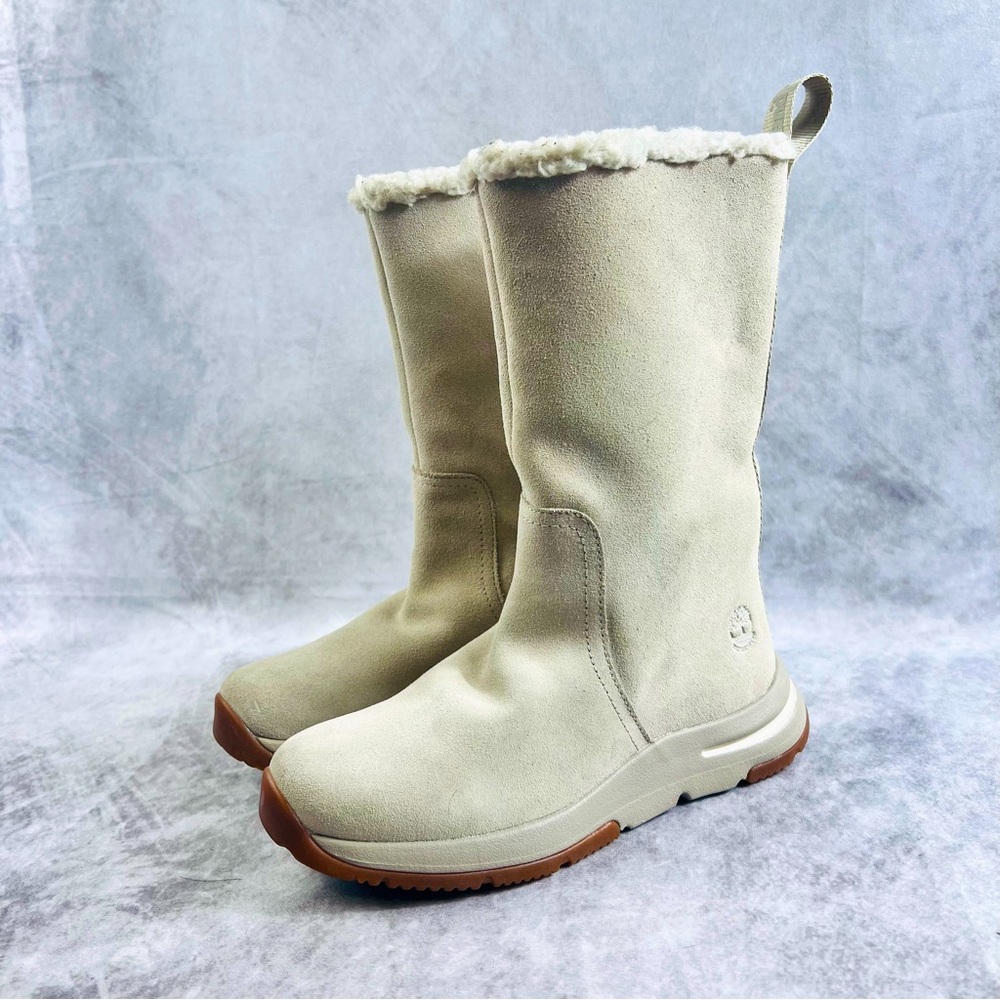 Timberland Boot Womens Taupe Size 5.5 Mabel Town Pull On Waterproof Insulated